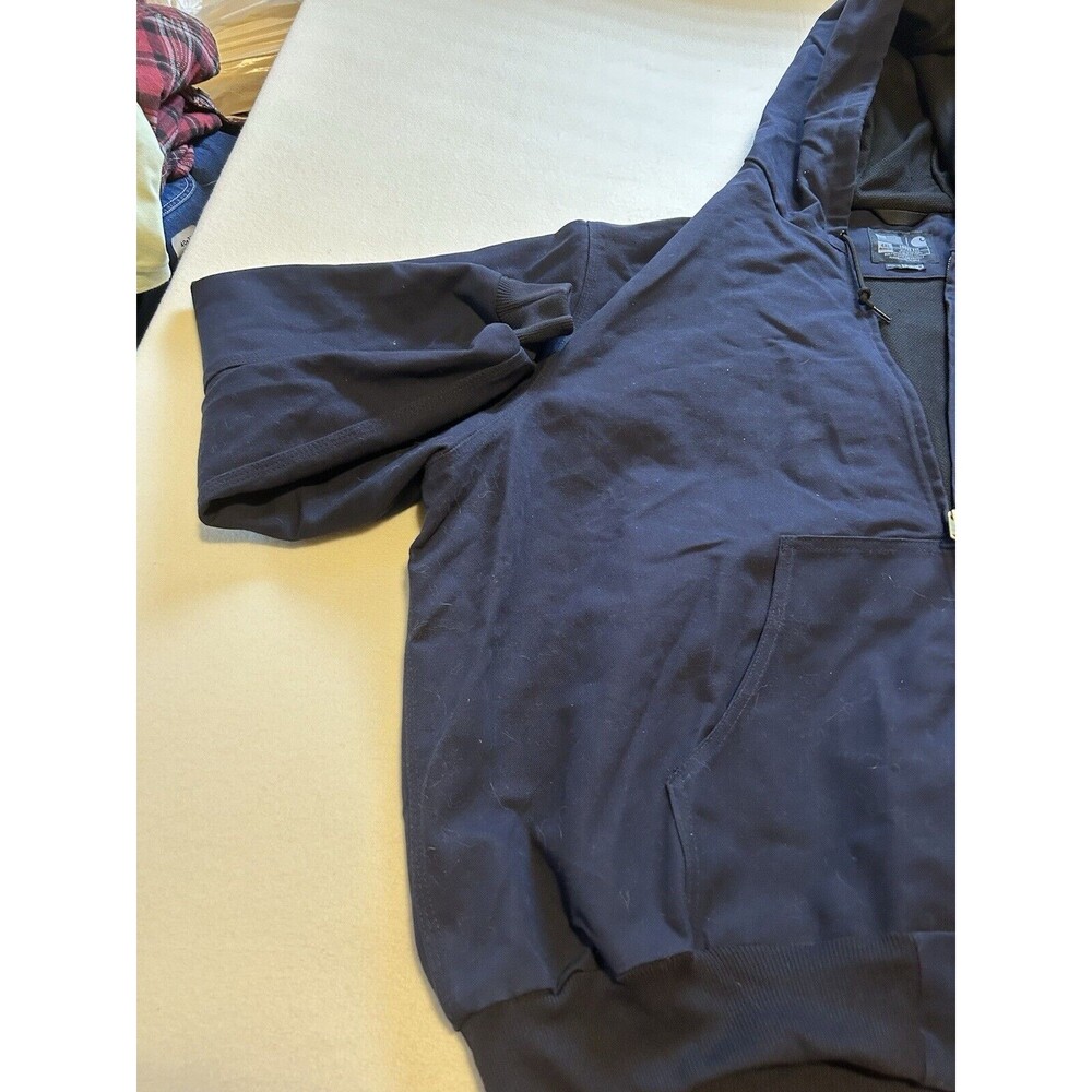 NWT Carhartt Men's Black 4XL Loose Fit Firm Duck Thermal Lined Jacket JO1310